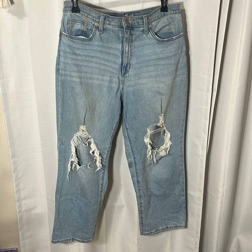 Universe Thread Wide Leg baggy ripped jeans